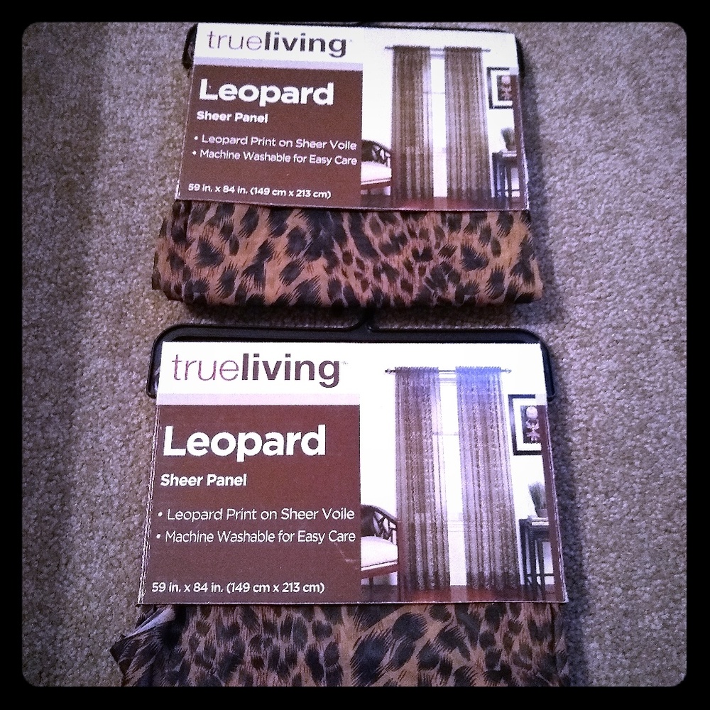 Leopard print curtains